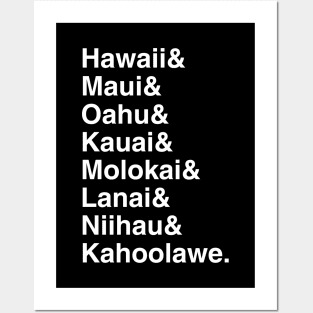 Hawaiian Islands List Posters and Art